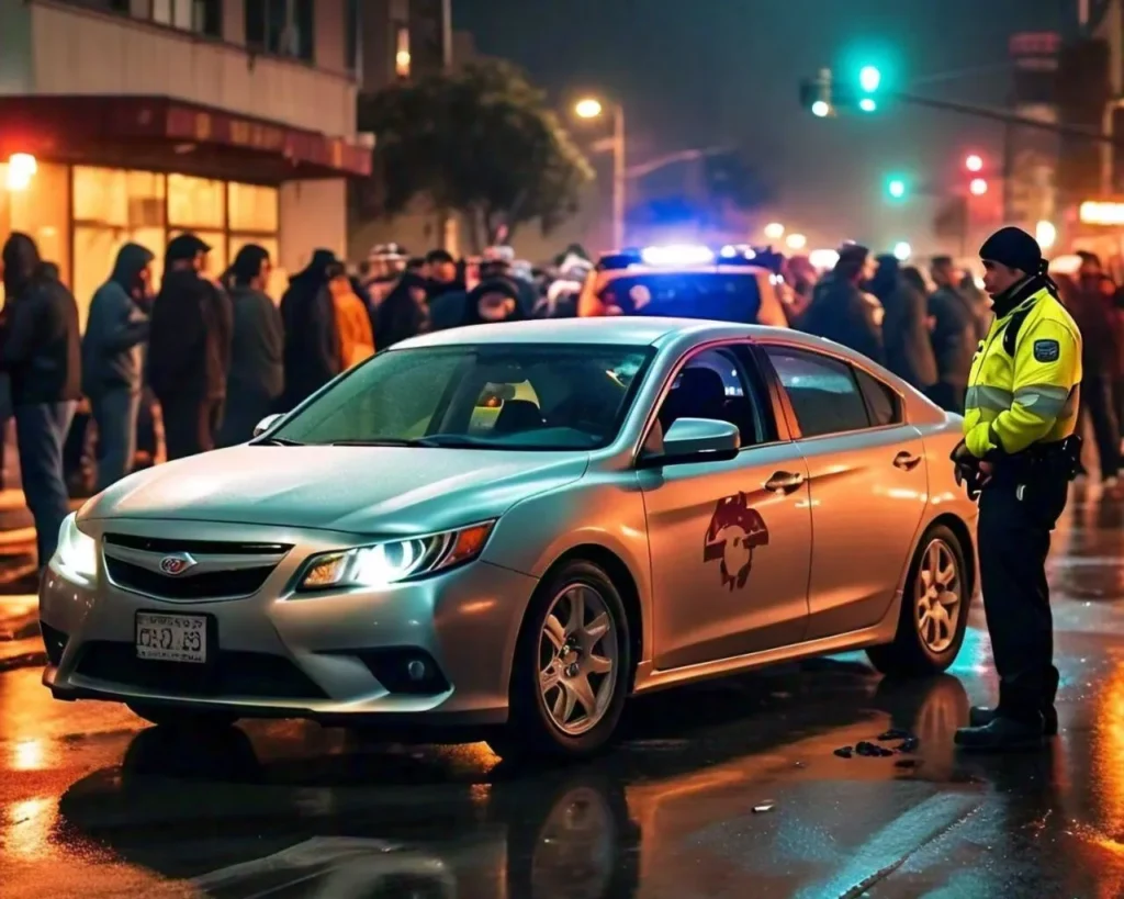 Bayne Signeski Car Accident people gathering