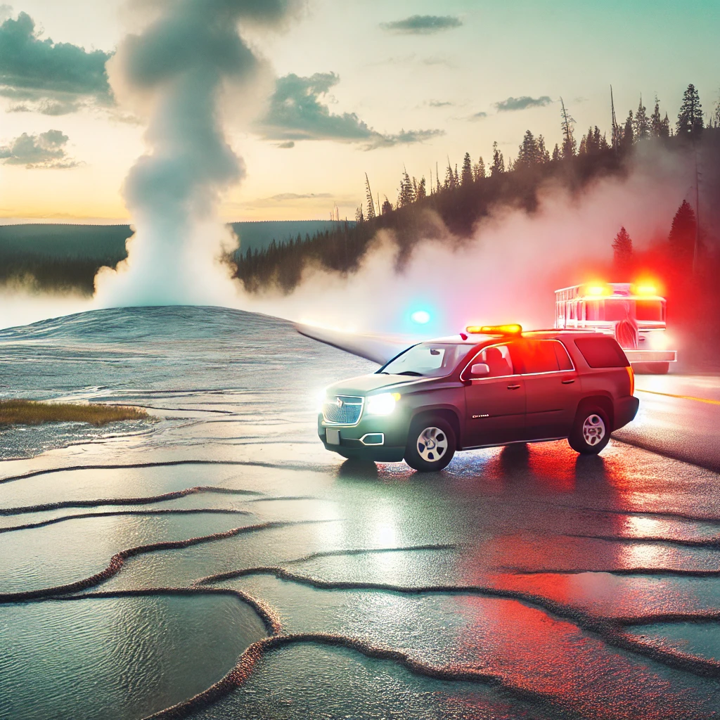 what happened at Yellowstone Geyser Car Accident
