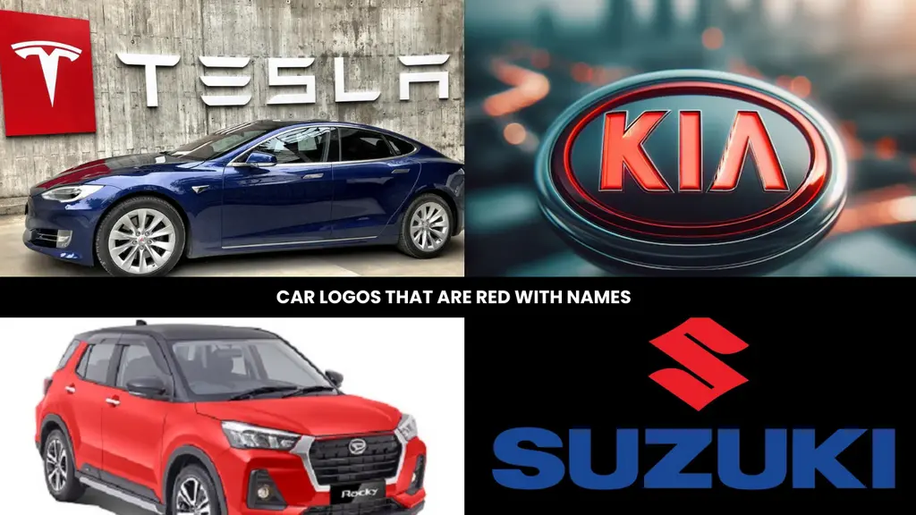 car logos that are red with names