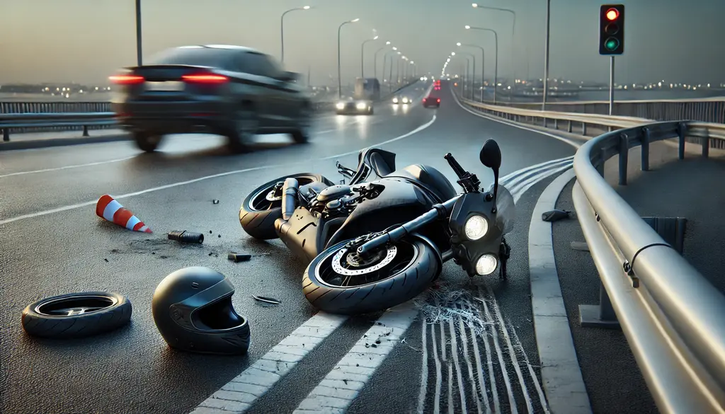 motorcycle accident on highway