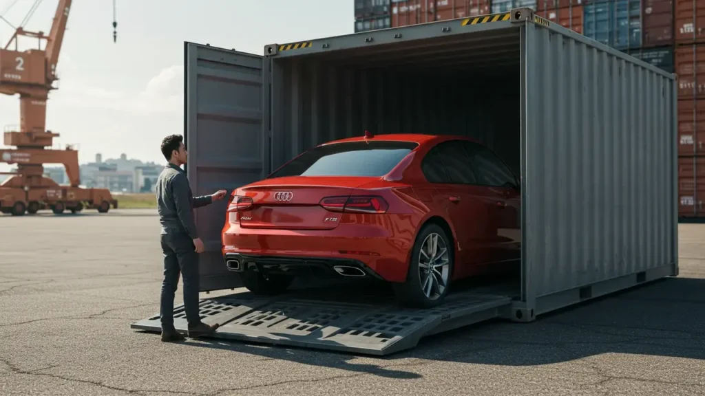 a car loading for shipping